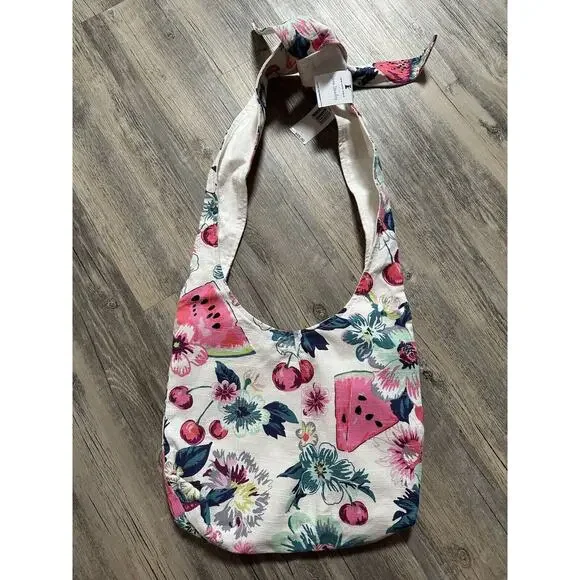 Vera Bradley New Hope Girl Limited Edition Hobo Bag Purse In ROSY GARDEN PICNIC - Picture 6 of 7